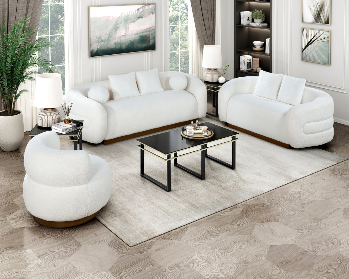 Homelegance Novella Sofa in White