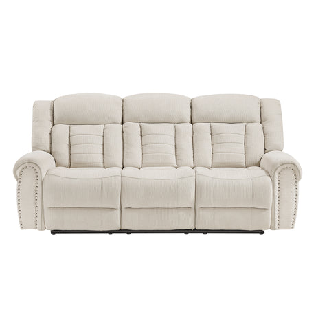 Nutmeg Beige Double Reclining Sofa from Homelegance - Luna Furniture