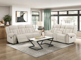 Nutmeg Beige Double Reclining Sofa from Homelegance - Luna Furniture