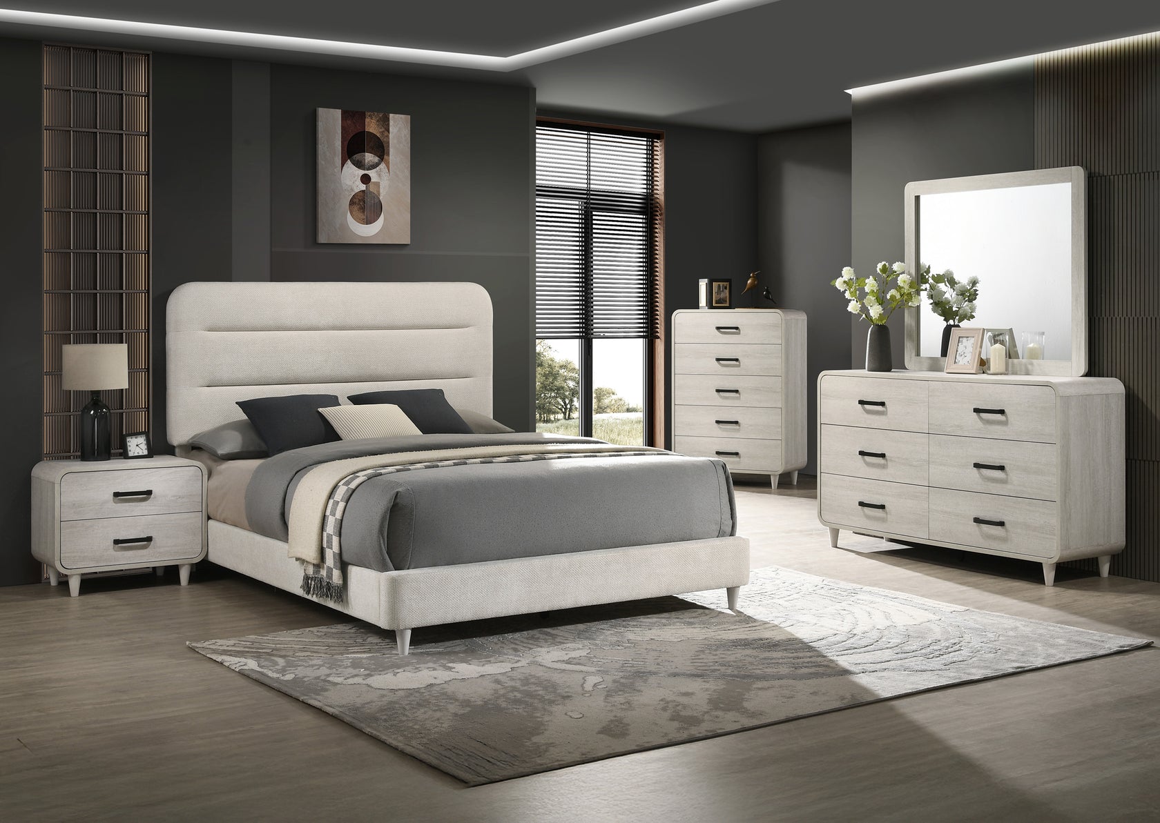 Nyomi White King Bed from Crown Mark - Luna Furniture