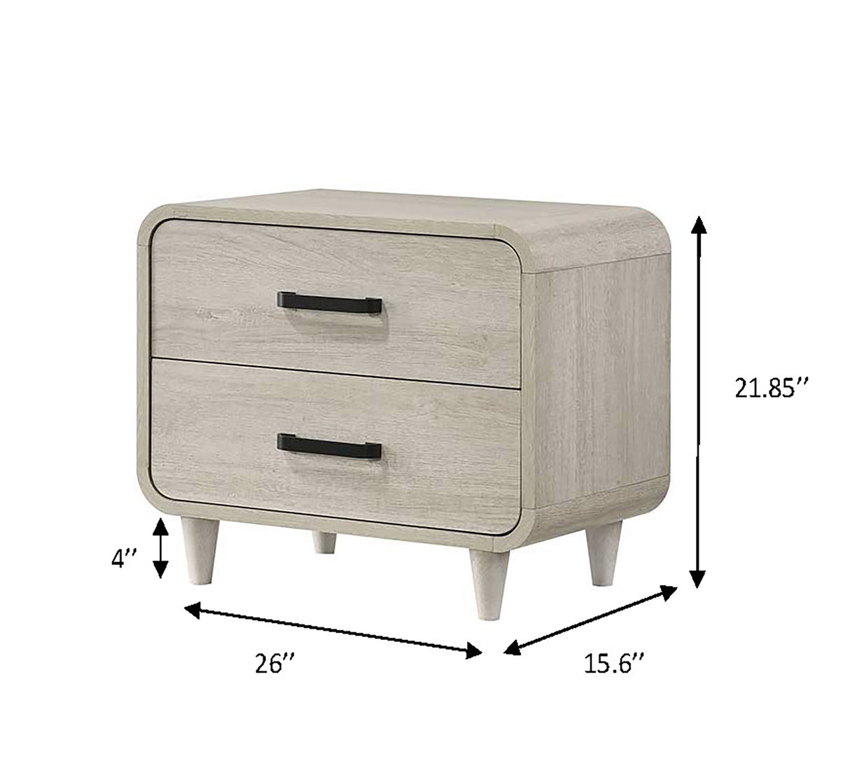 Nyomi White Nightstand from Crown Mark - Luna Furniture