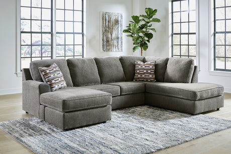 O'Phannon Putty 2-Piece Sectional with Ottoman from Ashley - Luna Furniture