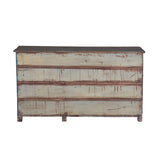 Blue Teak Sideboard With 3 Glass Doors from Home Trends & Design - Luna Furniture