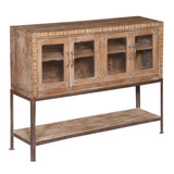 Four Door Media Cabinet with Shelf from Home Trends & Design - Luna Furniture