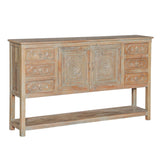 Two Door Media Cabinet with Six Drawers from Home Trends & Design - Luna Furniture