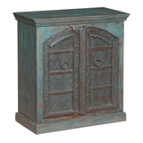 Carved Wood Storage Cabinet with Decorative Doors from Home Trends & Design - Luna Furniture