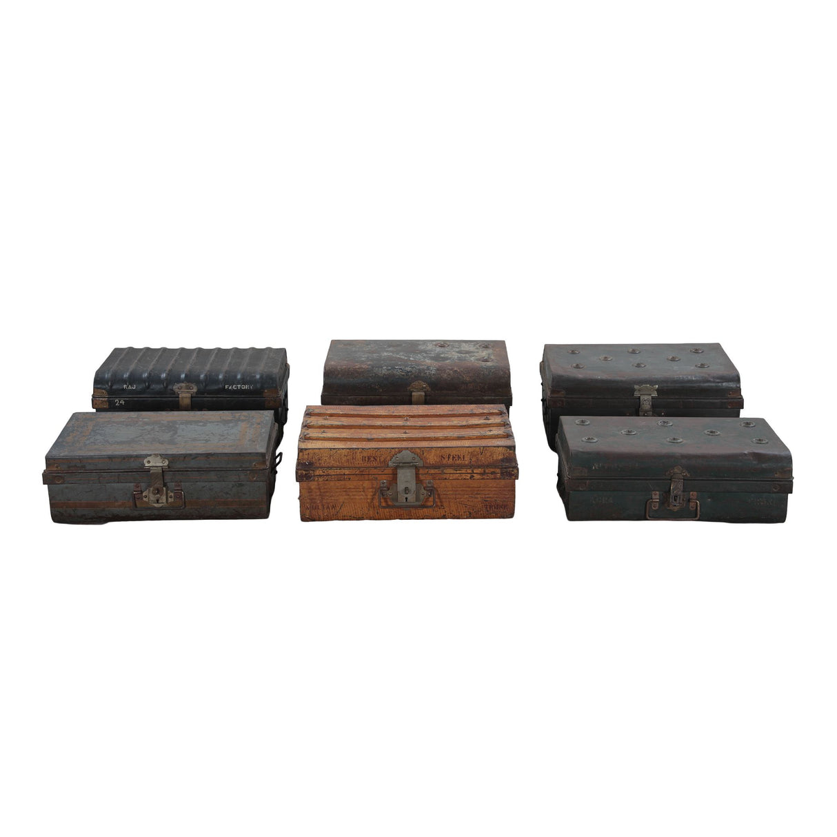 Assorted Iron Storage Boxes