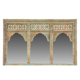 Wood Carved Triple Arch Mirror Frame
