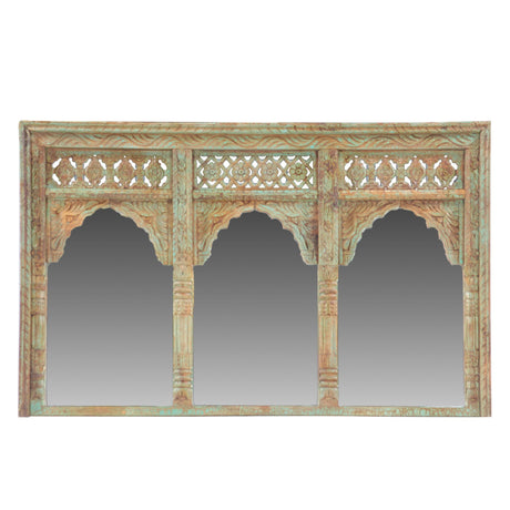 Wood Carved Triple Arch Mirror Frame from Home Trends & Design - Luna Furniture