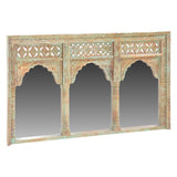Wood Carved Triple Arch Mirror Frame