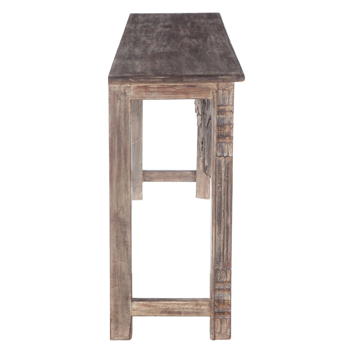 Hand Carved Wood Door Console Table