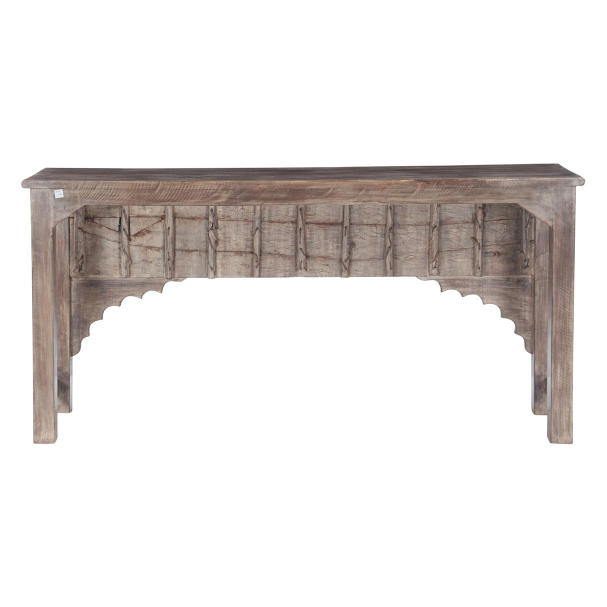 Hand Carved Wood Door Console Table