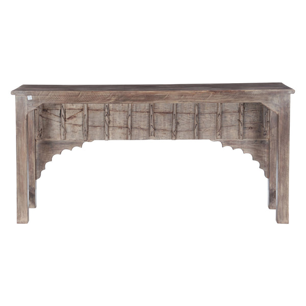 Hand Carved Wood Door Console Table