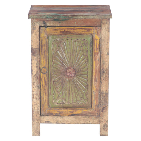 Hand Carved Wood Bedside Almirah Cabinet from Home Trends & Design - Luna Furniture
