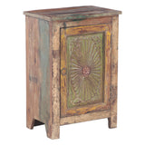 Hand Carved Wood Bedside Almirah Cabinet