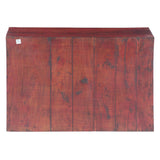 Small Hand Carved Wood Four Door Cabinet with Brass Fittings