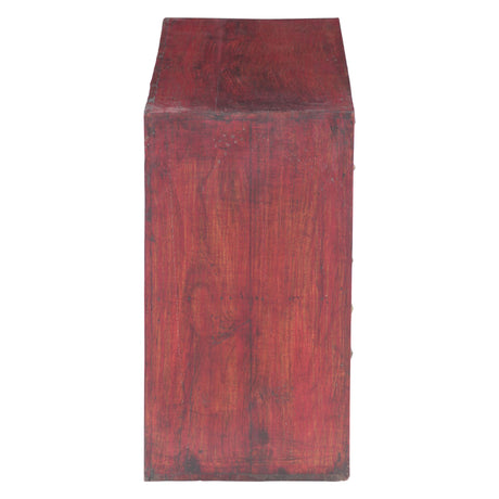 Small Hand Carved Wood Four Door Cabinet with Brass Fittings from Home Trends & Design - Luna Furniture