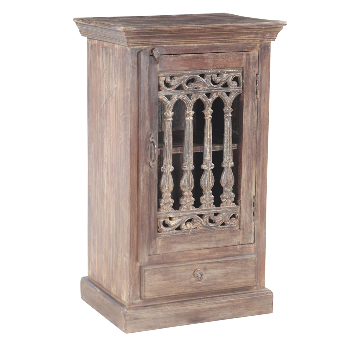 Almirah Cabinet with Cast Iron, One Door and One Drawer