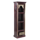 Wood Bookshelf with Brass Fittings