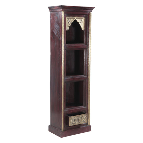 Wood Bookshelf with Brass Fittings from Home Trends & Design - Luna Furniture