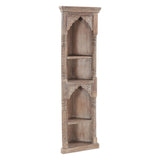 Hand Carved Wood Corner Bookshelf