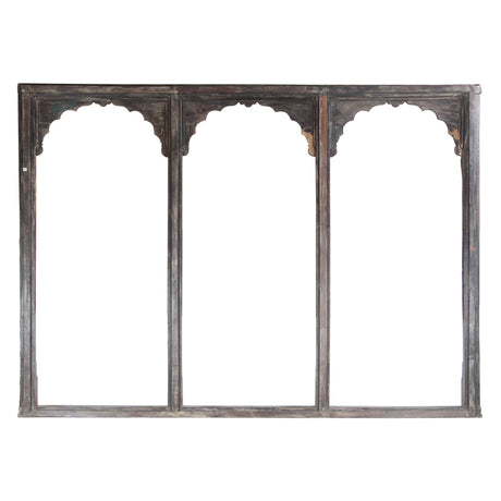 Large Hand Carved Wood Triple Arch from Home Trends & Design - Luna Furniture