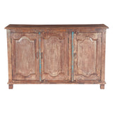 Large Wood Sideboard Crafted from Three Vintage Doors
