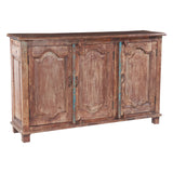 Large Wood Sideboard Crafted from Three Vintage Doors