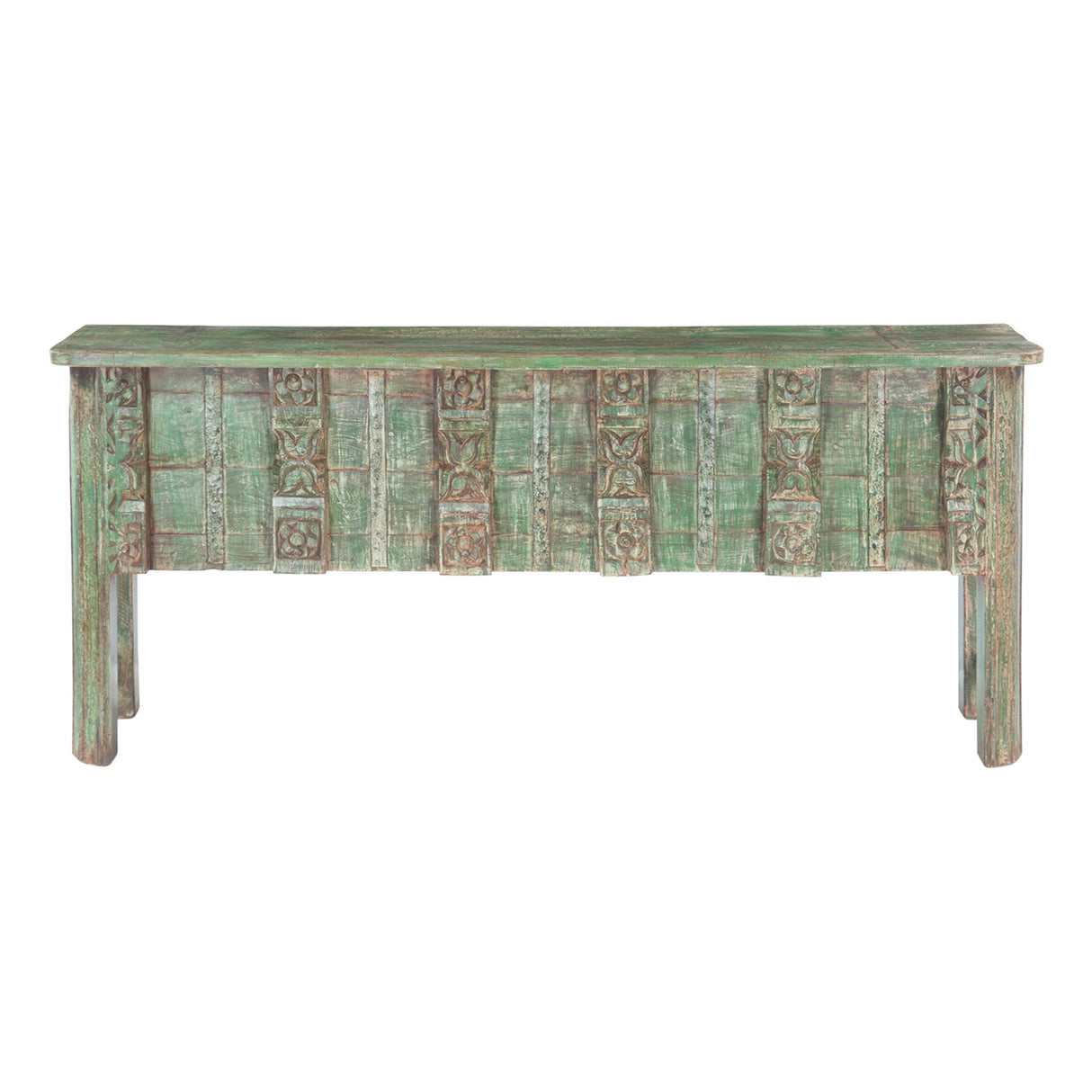 Large Vintage Wood Door Console Table