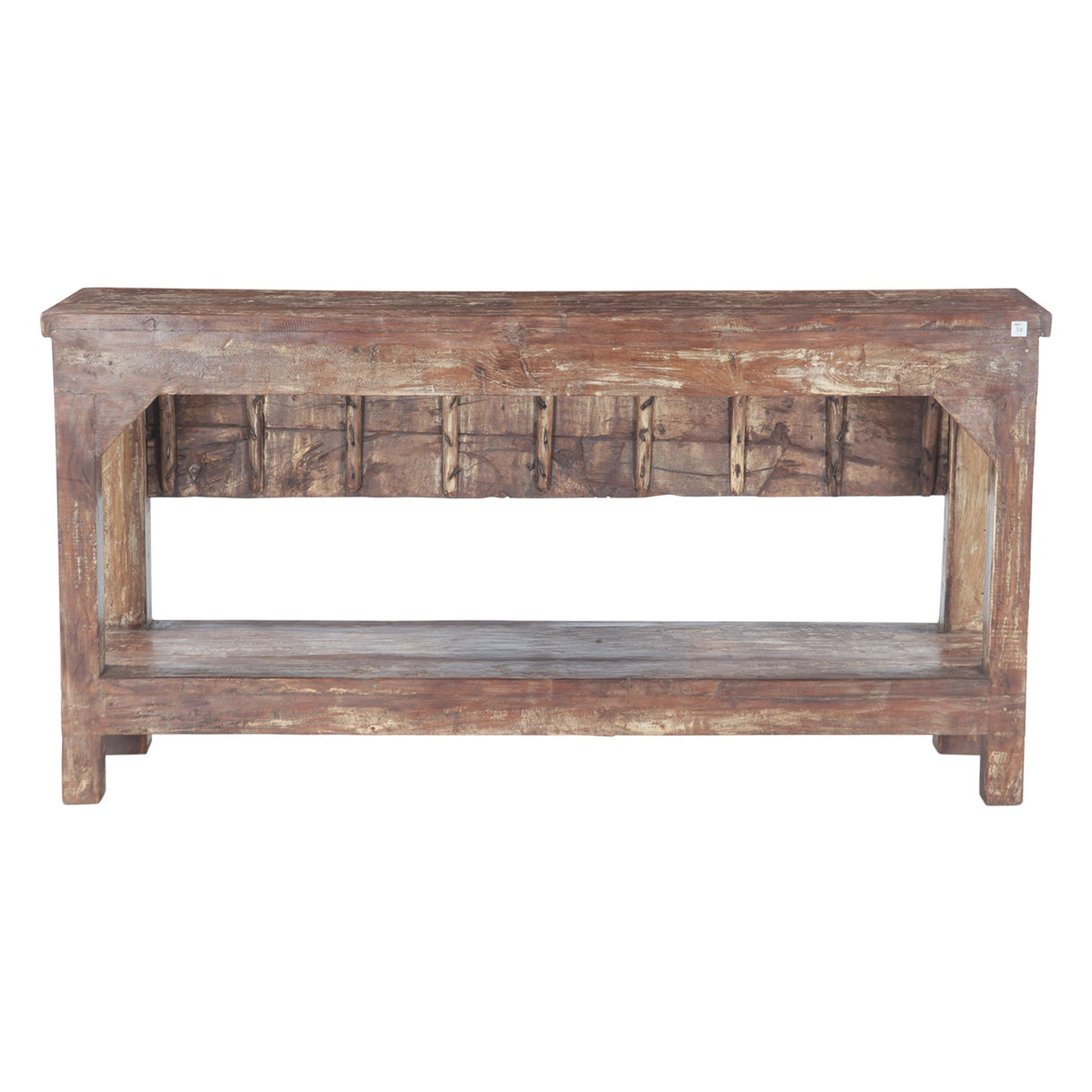 Wood Door Console Table with Bottom Shelf
