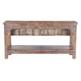 Wood Door Console Table with Bottom Shelf