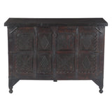 Wood Console Table with Built In Storage Box
