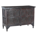 Wood Console Table with Built In Storage Box