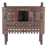 Finely Carved Large Wood Damchiya Chest