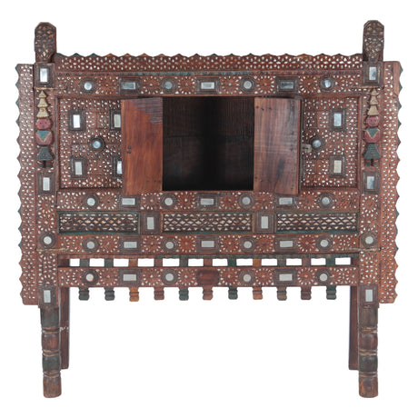 Finely Carved Large Wood Damchiya Chest from Home Trends & Design - Luna Furniture