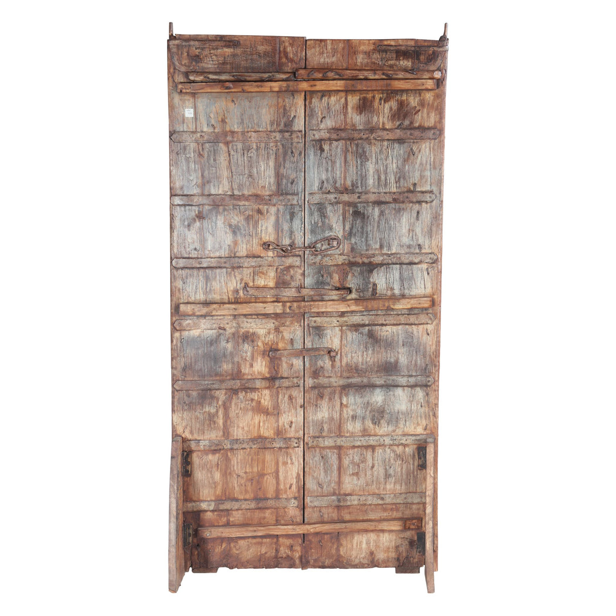 Hand Carved Wood Mehraab Door on Iron Stand