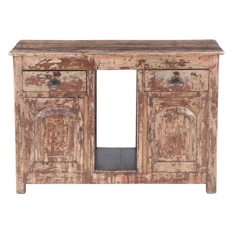 Colorful Wooden Writing Desk with Two Drawers and Two Doors from Home Trends & Design - Luna Furniture