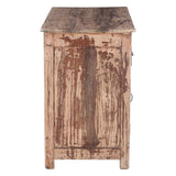 Colorful Wooden Writing Desk with Two Drawers and Two Doors