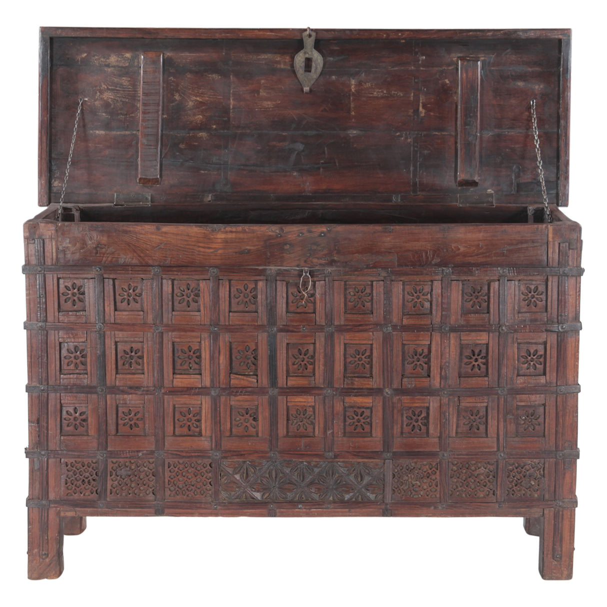 Wood Console Table with Storage