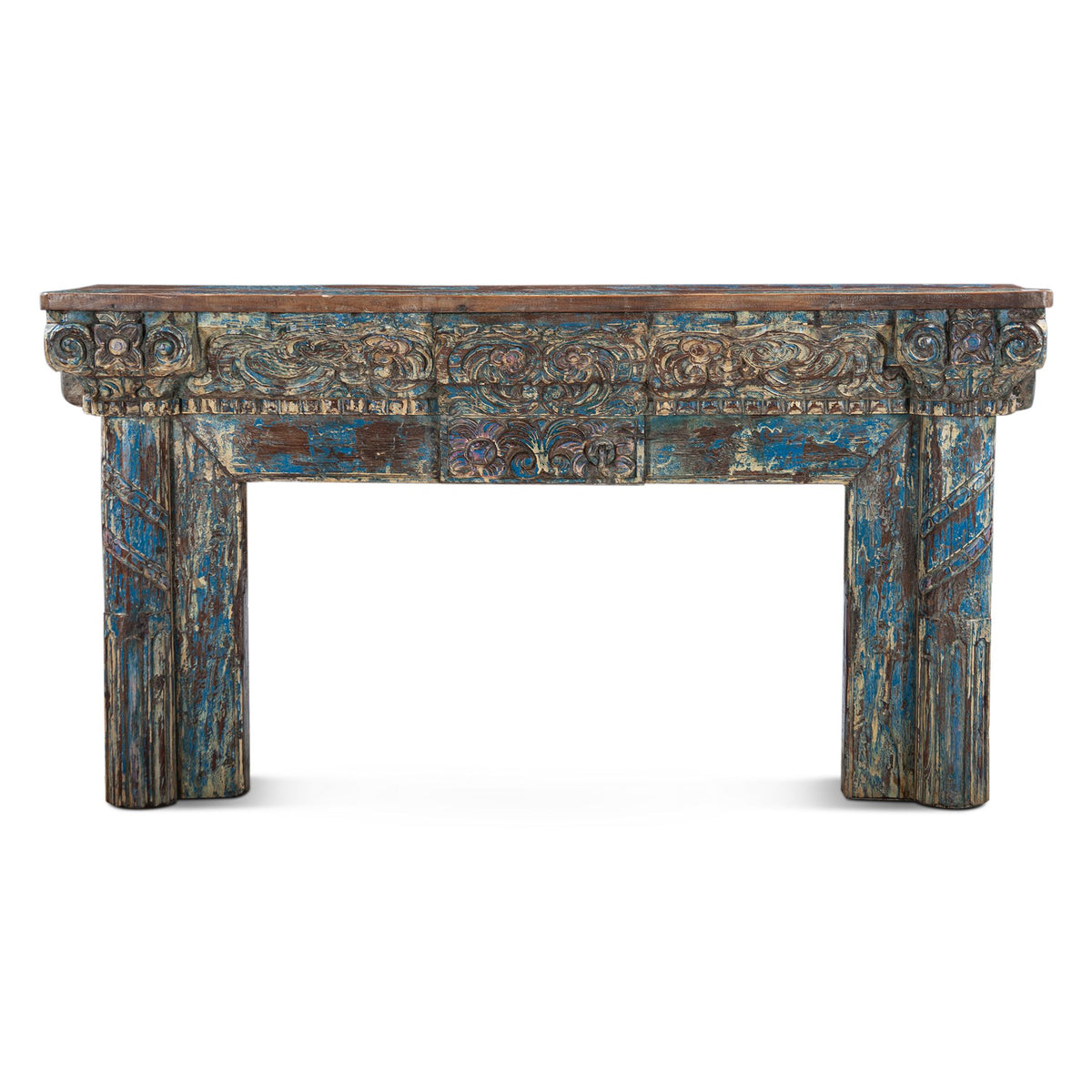 Carved Wooden Door Console Table from Home Trends & Design - Luna Furniture