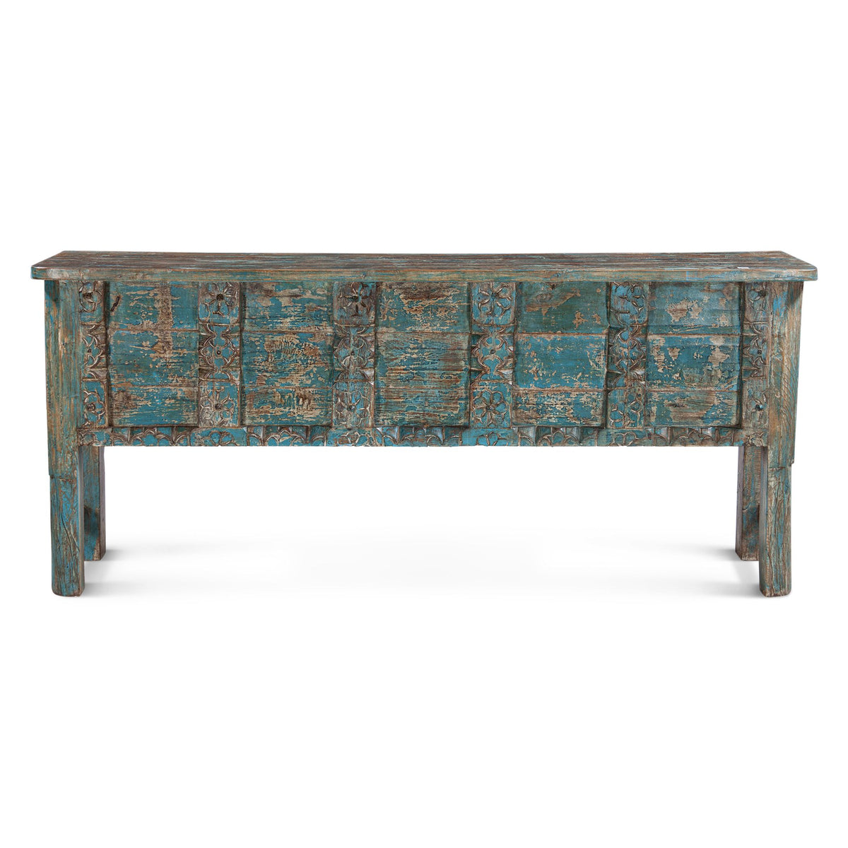 Hand Carved Reclaimed Door Console Table from Home Trends & Design - Luna Furniture