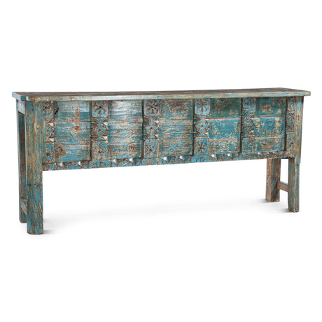 Hand Carved Reclaimed Door Console Table from Home Trends & Design - Luna Furniture