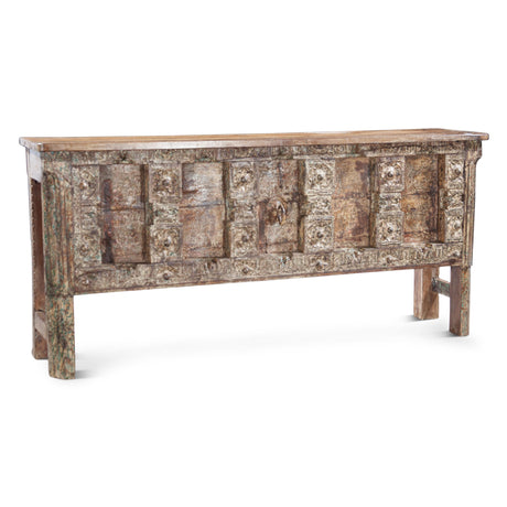 Finely Carved Wood Door Console Table from Home Trends & Design - Luna Furniture