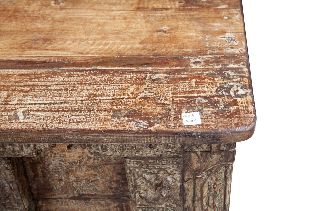 Finely Carved Wood Door Console Table from Home Trends & Design - Luna Furniture