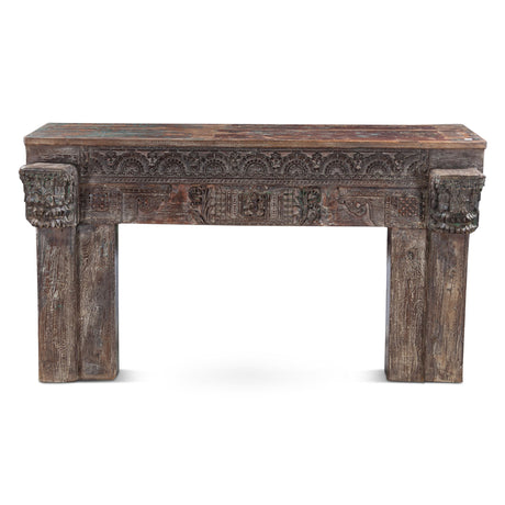 Hand Carved Wood Console Table from Home Trends & Design - Luna Furniture