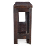 Hand Carved Wood Console Table with Bottom Shelf from Home Trends & Design - Luna Furniture