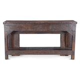 Hand Carved Wood Console Table with Bottom Shelf from Home Trends & Design - Luna Furniture