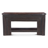 Hand Carved Wood Console Table with Bottom Shelf from Home Trends & Design - Luna Furniture