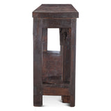 Hand Carved Wood Console Table with Bottom Shelf from Home Trends & Design - Luna Furniture