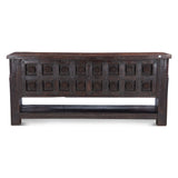 Finely Carved Wood Door Console Table with Bottom Shelf from Home Trends & Design - Luna Furniture